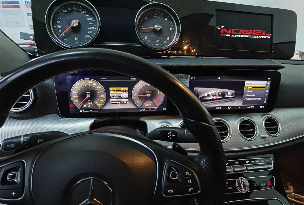 Retrofit ceas bord de la analog la display Range Rover Mercedes Benz