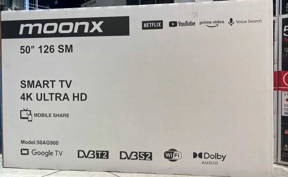 Телевизор Moonx 50AG900 4K UHD Smart TV + 2500 канал + доставка!
