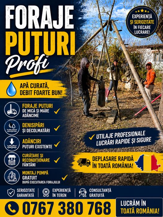 Foraje Puțuri Profi