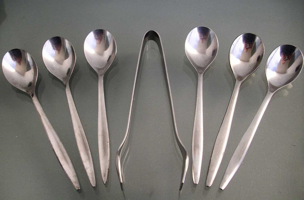 Лъжици лъжички за кафе и щипка Rostex