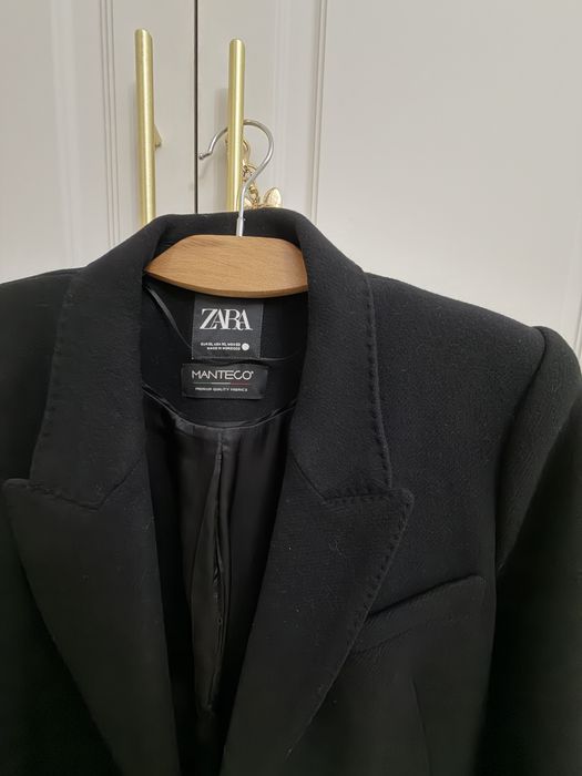 Пальто Zara размер 48 черное
