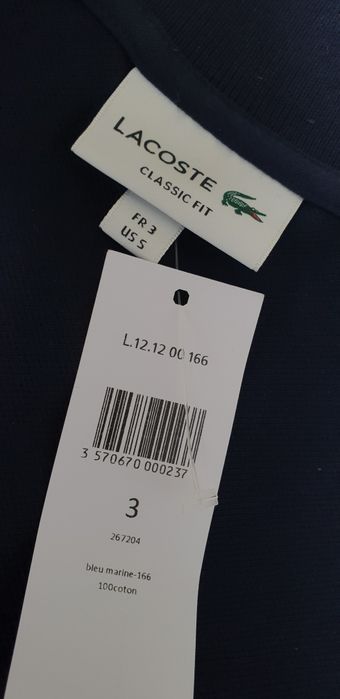 Lacoste Classic Fit  Pique Cotton  3 - S НОВО! ОРИГИНАЛ! Мъжка Тениска