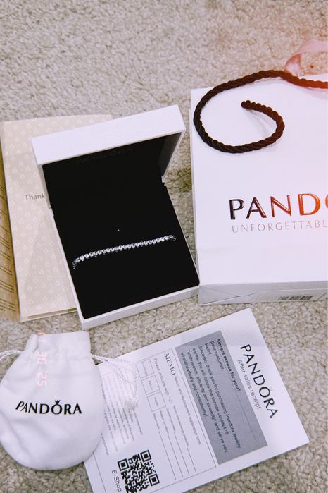 Браслет pandora (серебро+цирконий)