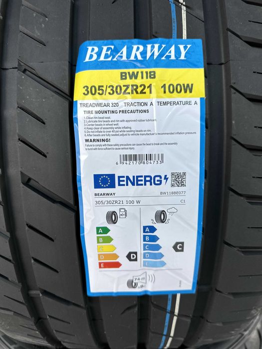Нови Летни Гуми BEARWAY BW118 305/30R21 100W Нов DOT