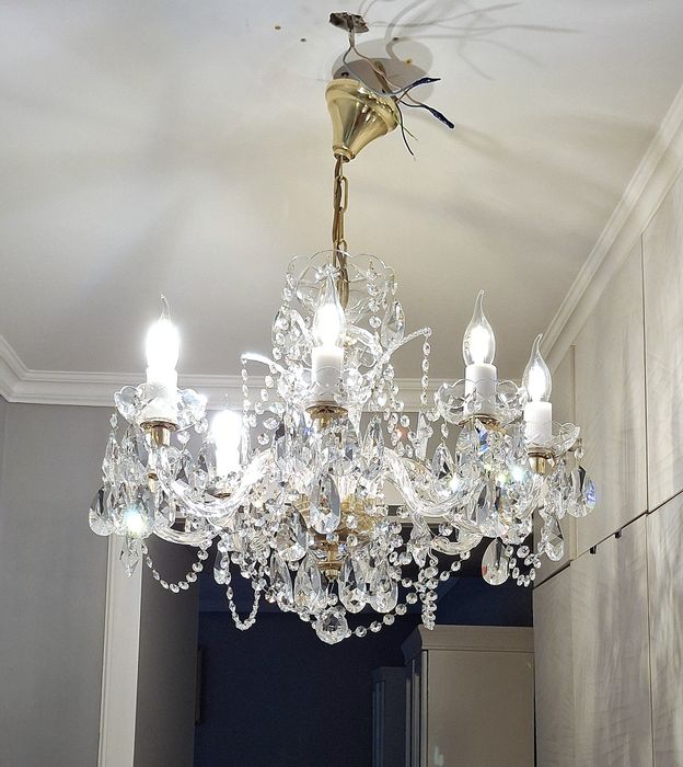 Чешская Хрустальная Люстра 8 Рожков