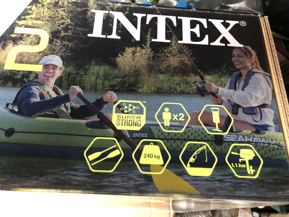 Надуваема лодка Seahawk 2 Intex, за 2 лица, размер 236×114 см, PVC