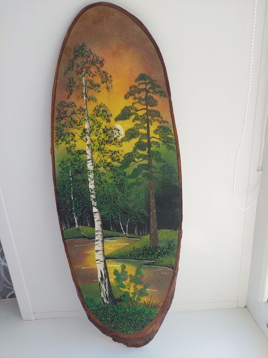 Панно на спиле дерева