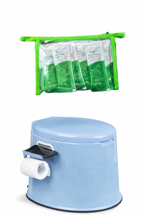 Преносима тоалетна – комплект с абсорбиращ прах