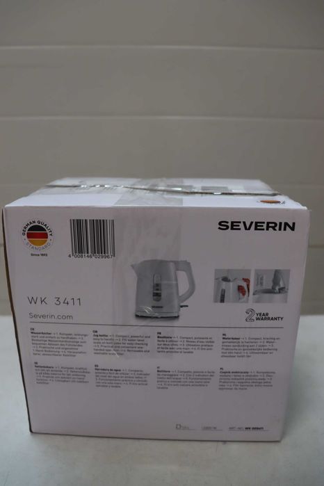 Електрическа кана Severin WK 3411 2200W 1,0L, бяла, 22x15,5x21см