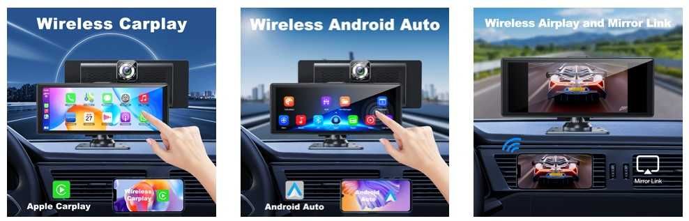Преносим Carplay и Android Auto с DVR и AHD задна камера, 9888
