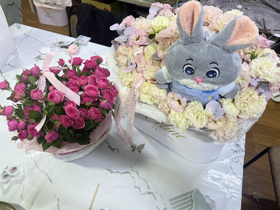 Букет с милой игрушкой
