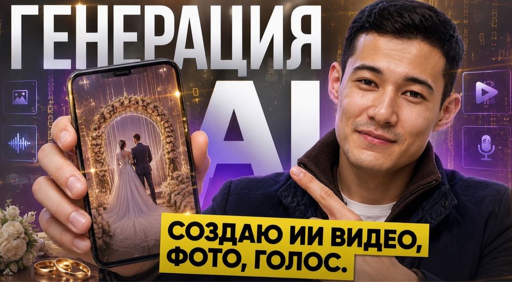 ИИ видео, ИИ фото, анимация товаров, голос, презентация