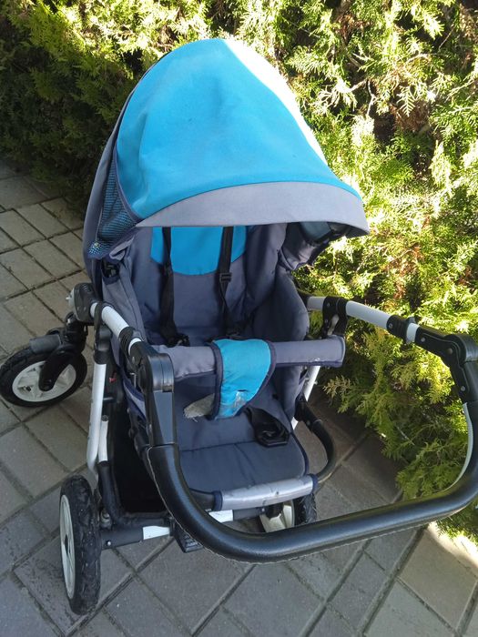 Количка синя 3в1