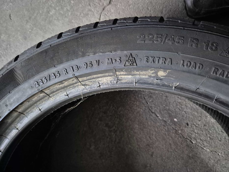 2 Anvelope IARNA - 225/45/18 - Continental - Stare BUNA DOT 2017 RFT