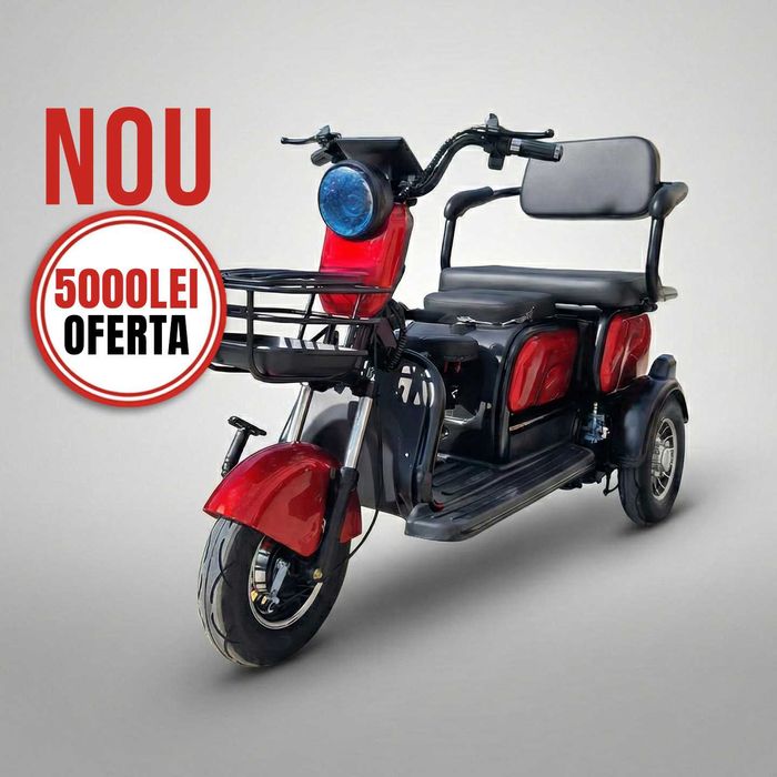 Tricicleta electrica 3 scaune adulti, varstnici | Garantie Livrare NOU