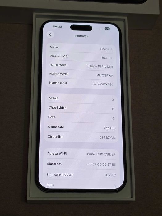 iPhone 15 Pro Max 256GB Black