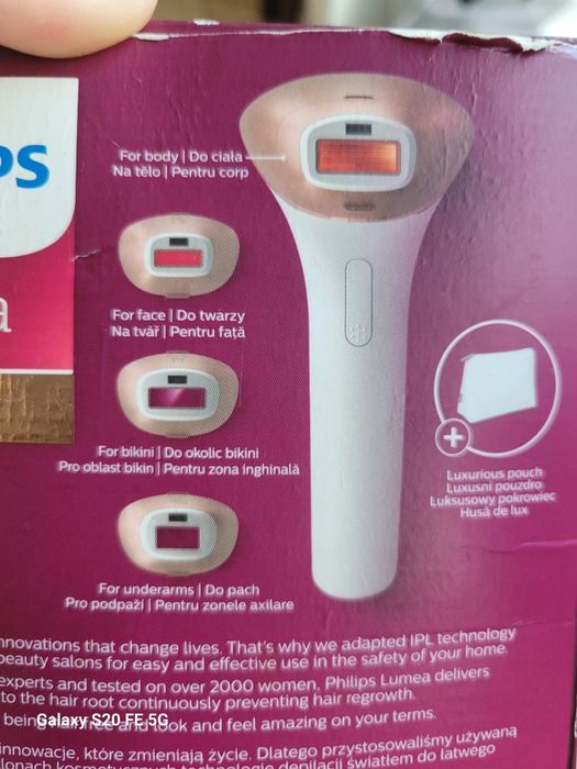 Epilator IPL Philips Lumea Prestige BRI956/00, Senzor Smartskin, utilizare cu sau fara fir, 250.000 impulsuri;