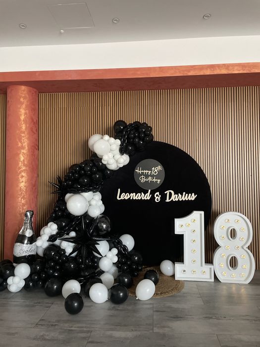 Realizez arcada baloane, decor biserica