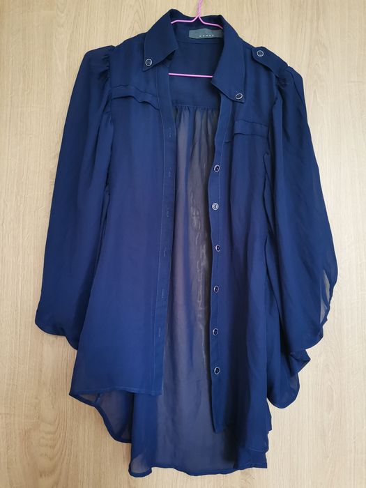 Bluza din voal bleumarin 38, tip fluture