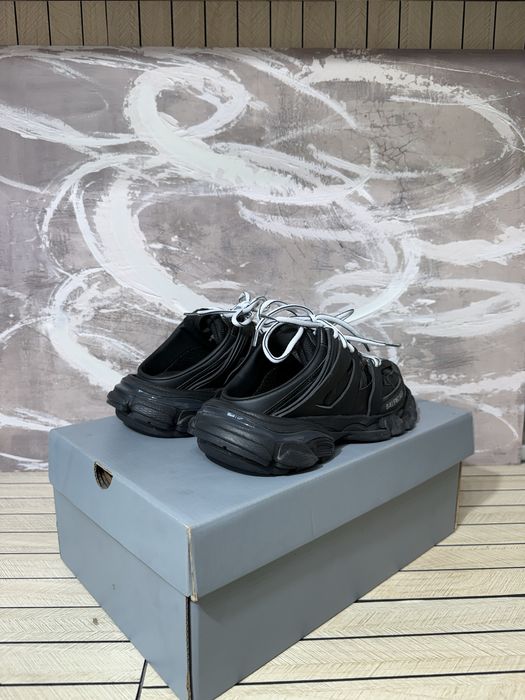 Balenciaga Track Slippers Black