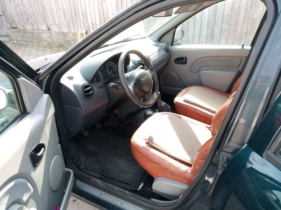 Vand Dacia Logan verde cameleon 1.6 mpi, 8v, 2006, full cu abs, oglinzi si geamuri electrice