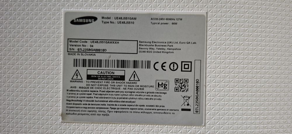 Samsung UE48J5510AW на части