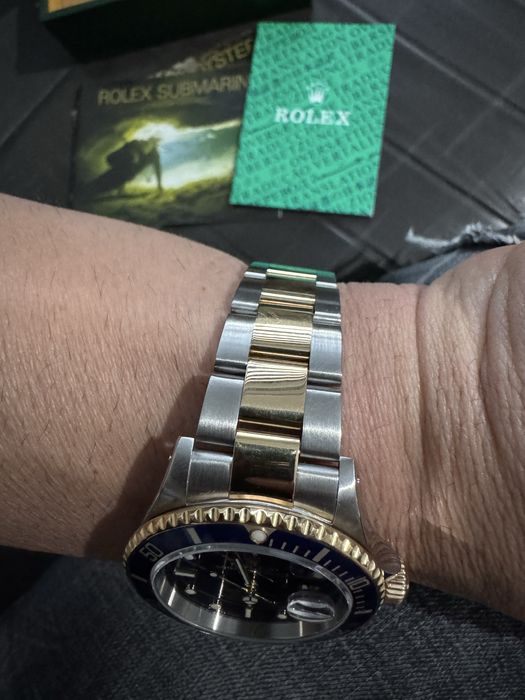 Rolex Submariner Date 18k gold blue dial