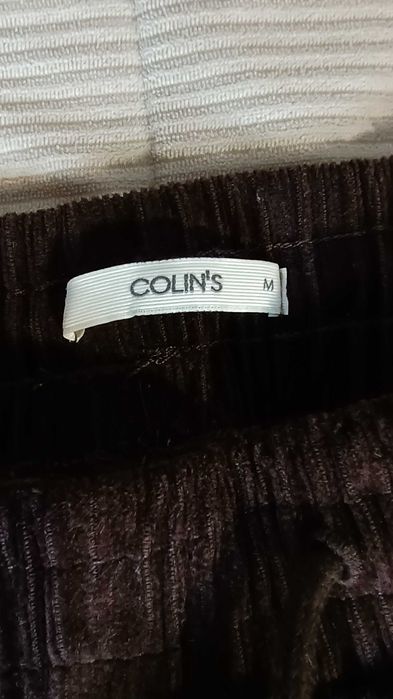 Pantaloni raiati maro inchis