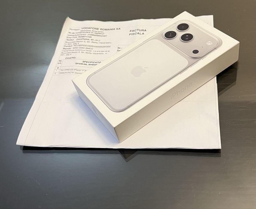 iPhone 17 PRO 256GB 5G SIGILAT ! GARANTIE ! Silver Alb White 512