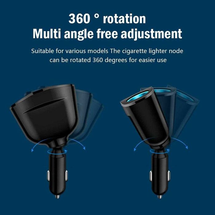 Adaptor bricheta auto, 2 in 1 Afisaj voltaj, 2 USB QC3.0. Nou ambalat!