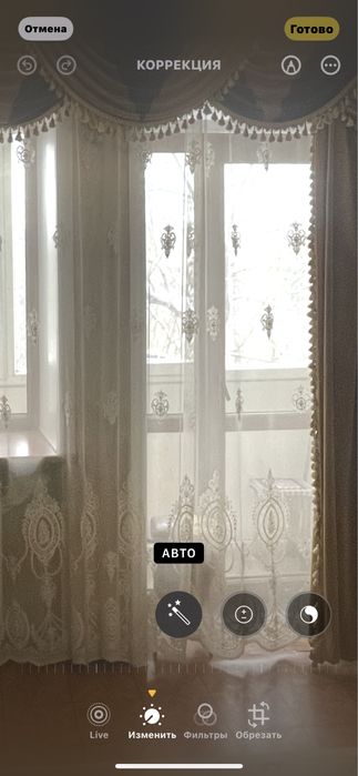 Тюль цвета айвори