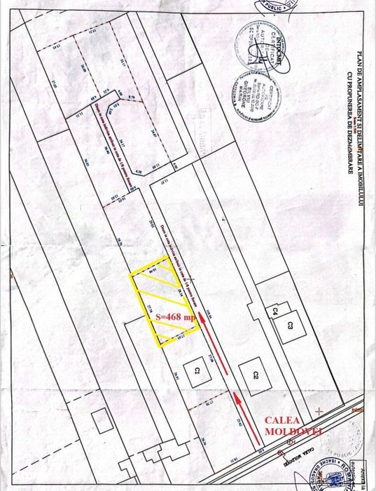 Teren intravilan 468 mp de vanzare, Calea Moldovei, Bacau