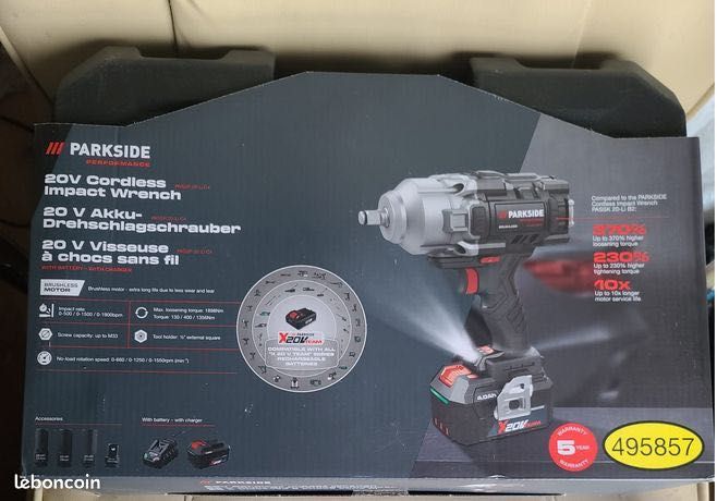 Parkside Performance PASSP C4 20-li гайковерт пълен комплект гаранция