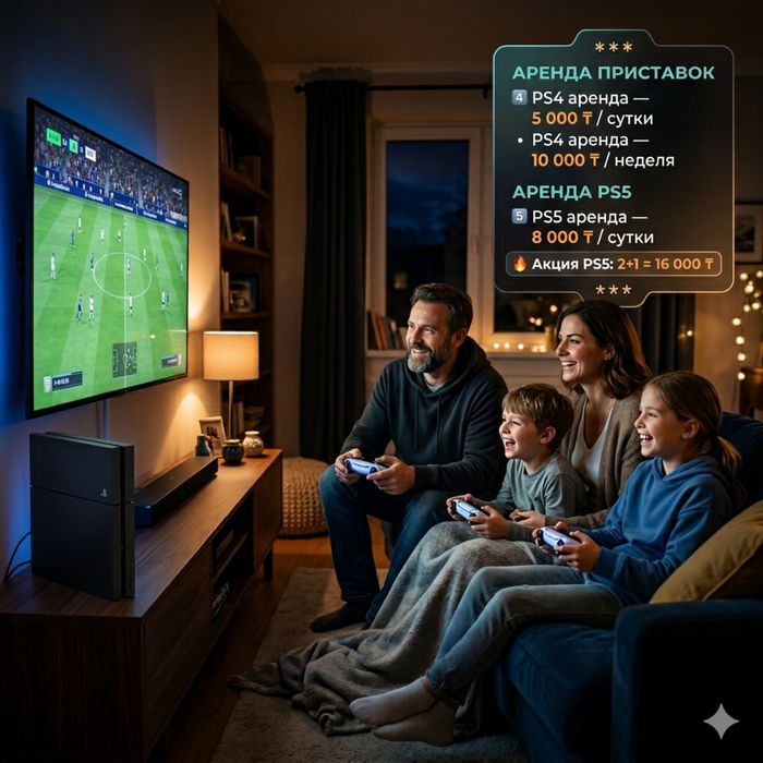 Аренда пс PlayStation 5 прокат СОНИ ПС4 ТВ PS4 и PS5 - FIFA26