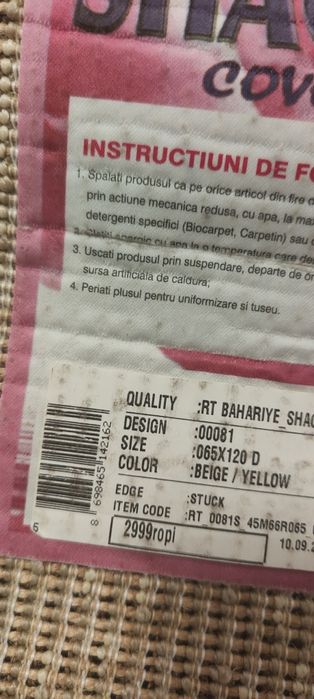 Covor de interior pufos shaggy!