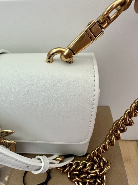 Чисто нова чанта и колан Pinko в бял цвят