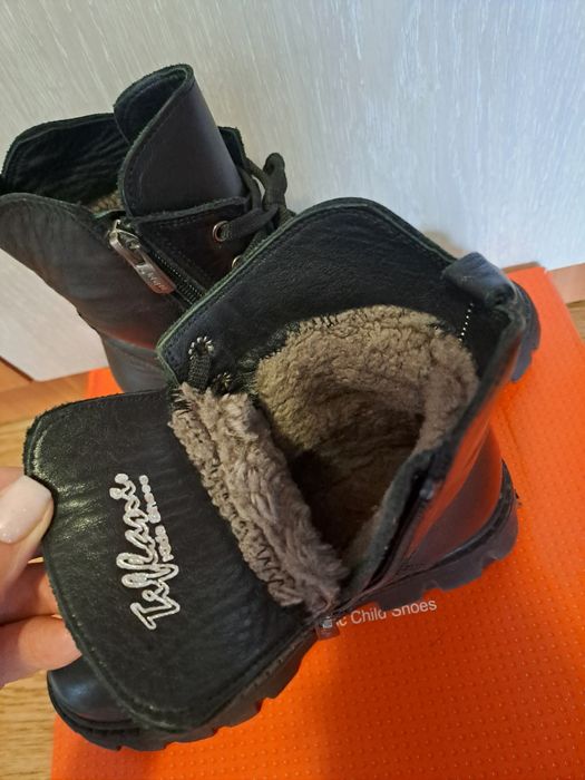 Продам зимние кожаные ботинки для девочки