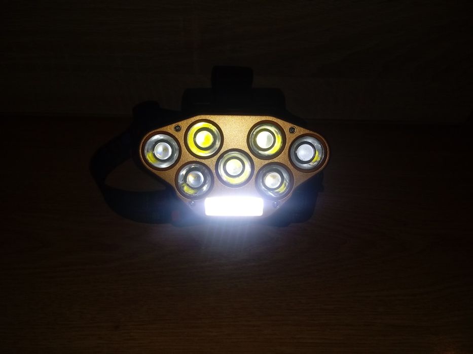 НОВ фенер - челник с 8 диода и 5 функции на светене