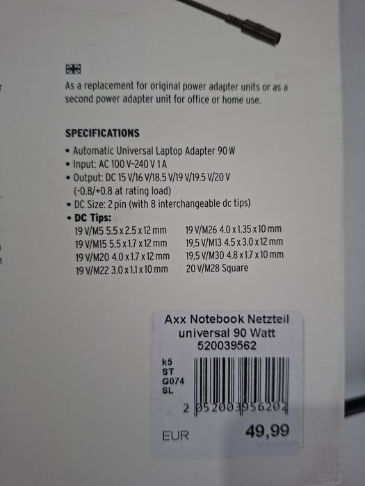 Incarcator universal de laptop