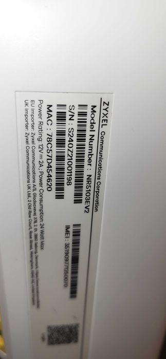 ZYXEL 5G NR5103EV2 Roter liber de retea WiFi 6