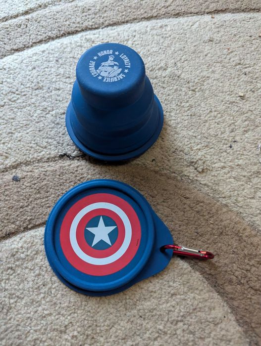 Сгъваема чаша за къмпинг Капитан Америка