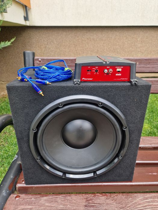 Vand subwoofer kenwood plus statie pioneer, high-low  si cabluri