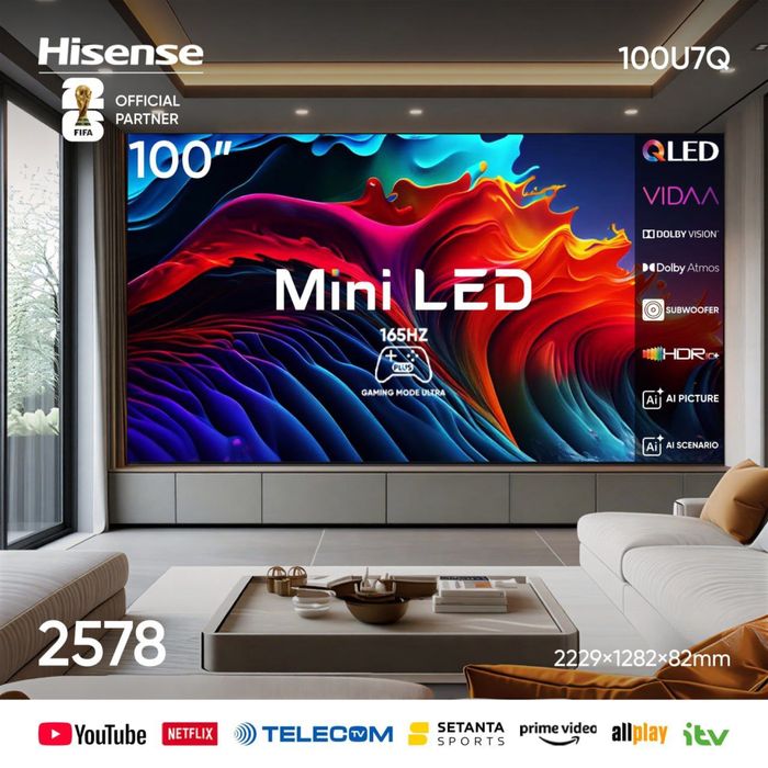 Hisense 100 Mini Led 144hz new 2026 madel