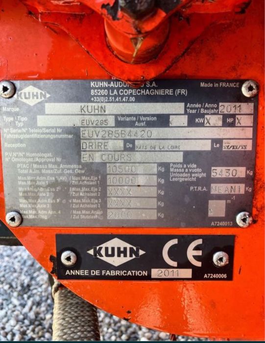Remorca tehnologica KUHN 1480 NU Siloking