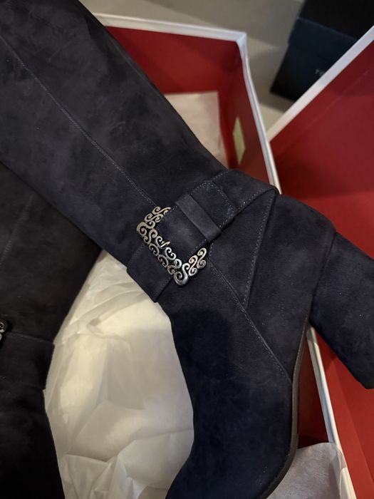 Сапоги замшевые европейка