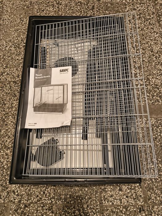 Savic Noah Knock Down Птича клетка, сгъваема, черна, 80 x 50 x 70 см,
