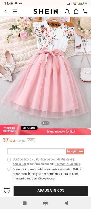 Rochie fete Shein 8 ani, 11-12 ani