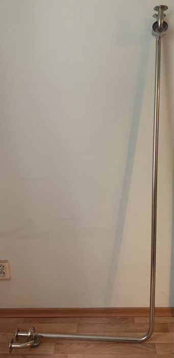 Карниз угловой для душа (нержавейка)