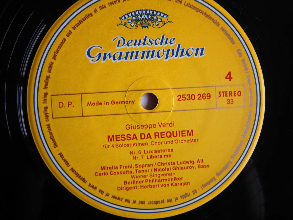 rar Verdi Da Requiem Karajan Messa  -Freni,Ghiaurov vinil 1972