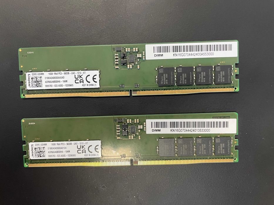 Обмен ОЗУ Kingston DDR5 16 gb 5600 МГц UDIMM.